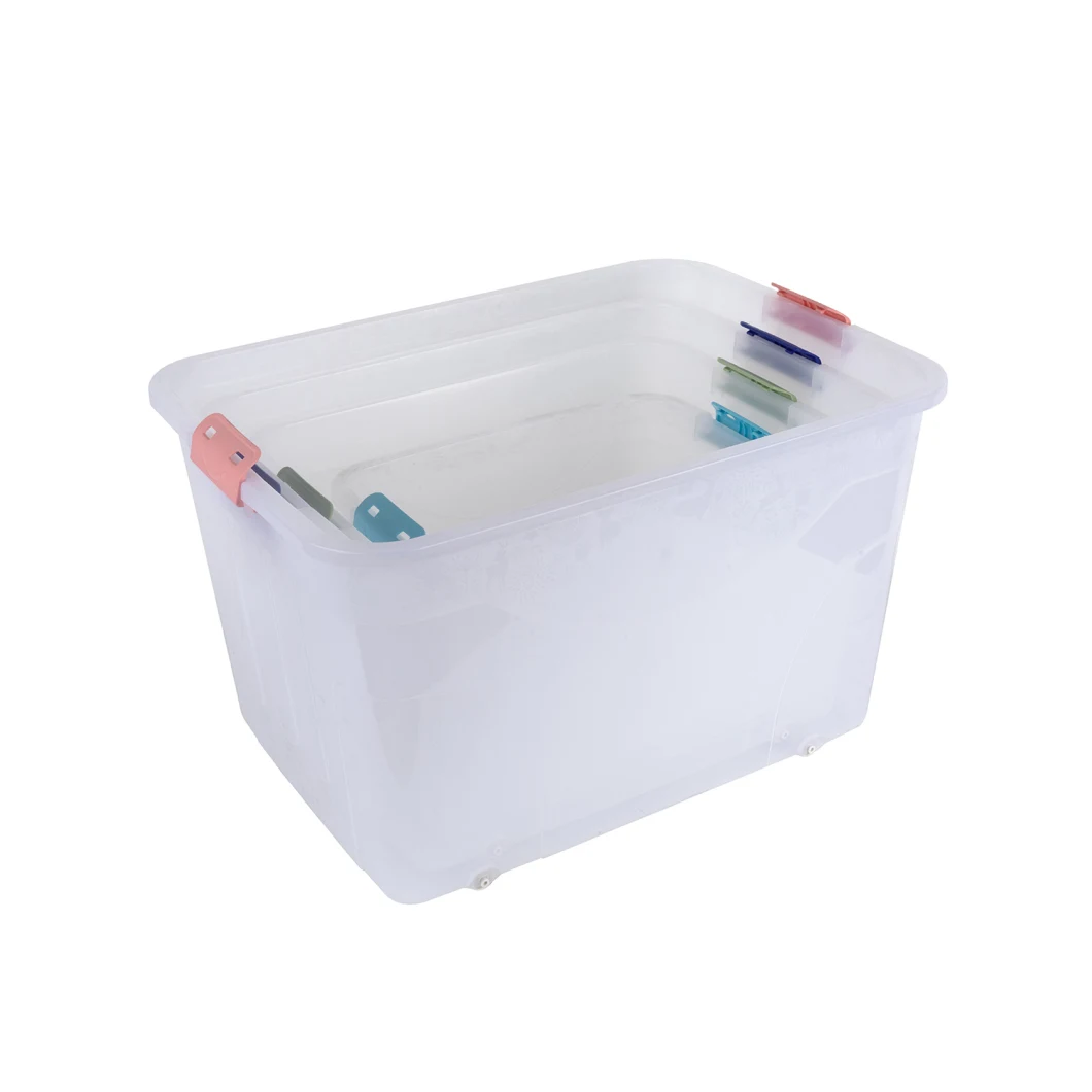 Plastic Kids Toy Storage Box Transparent